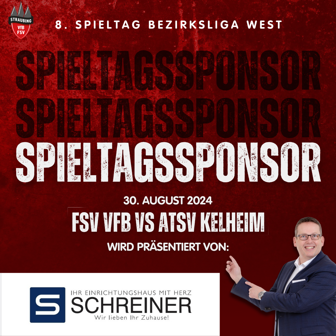 Plakat für den Spieltagssponsor